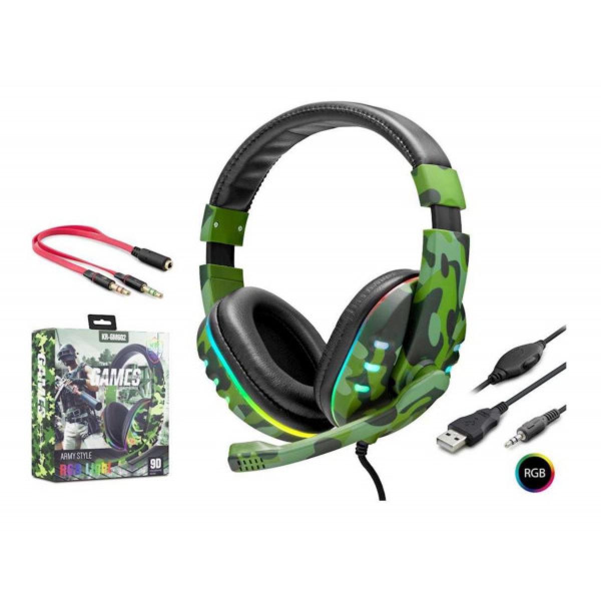 Headset Streaming Gaming  KR-GM602 headsets with RGB light