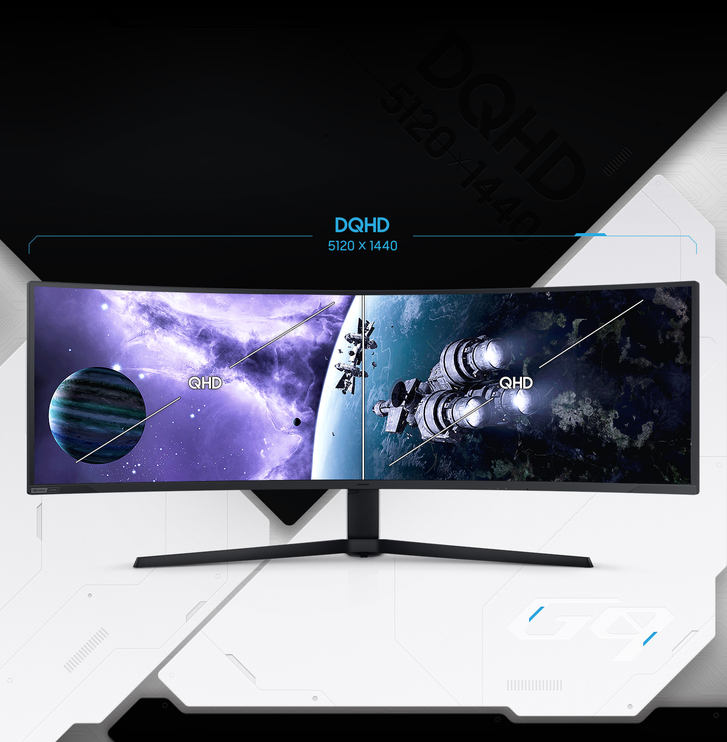 Samsung Odyssey Neo G9 49\" DQHD Curved 240Hz, 1ms G-Sync Monitor