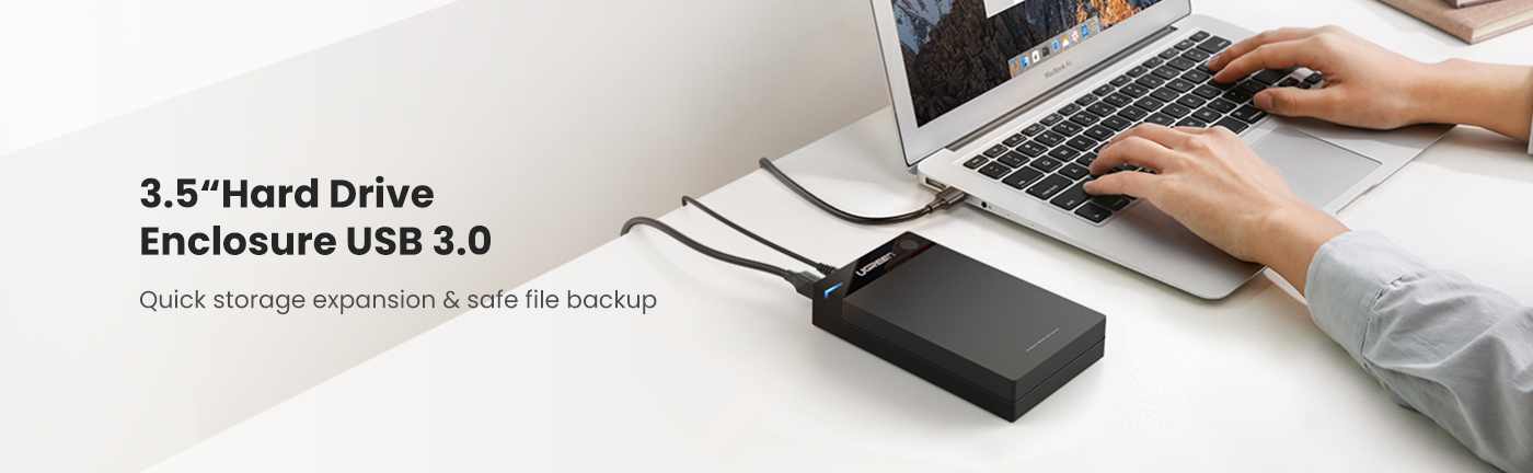 UGREEN 3.5″ USB 3.0 Hard Drive Enclosure