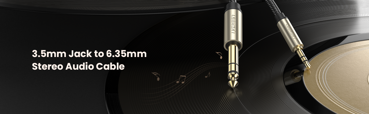 UGREEN 3.5mm TRS to 6.35mm TS Audio Cable – 2M