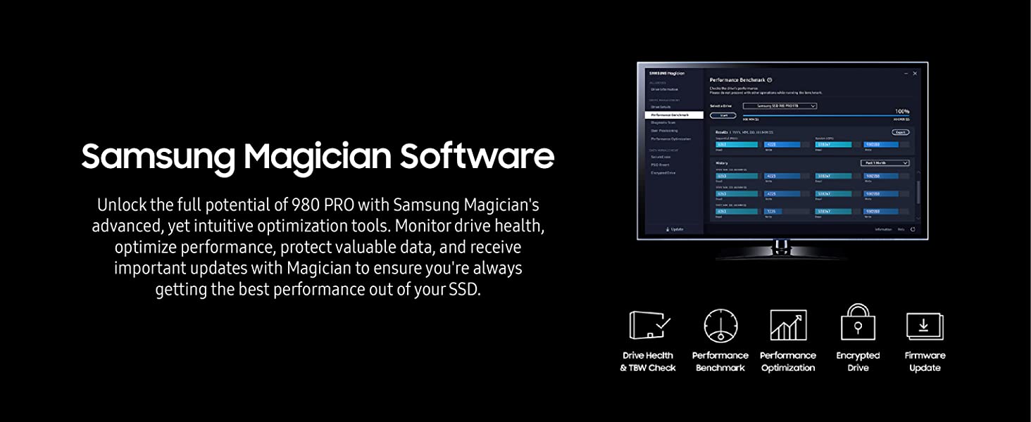 Samsung 980 Pro 1TB with Heatsink PCIe Gen 4 NVMe M.2 Internal SSD