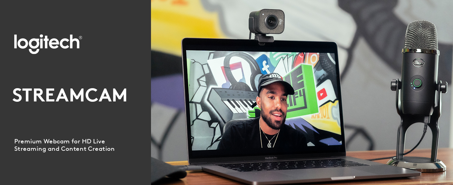 Logitech StreamCam Premium Webcam for Creators – Graphite