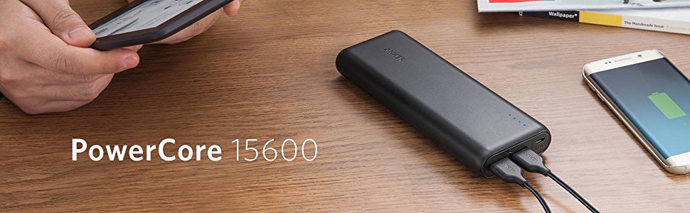 Anker PowerCore 15600mAh PowerIQ Technology Power Bank – Black