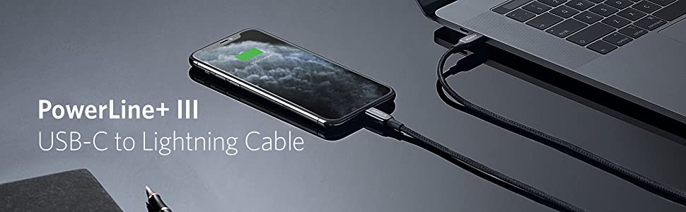 Anker Powerline+ III MFi Certified USB C to Lightning Cable 1.8M – Black