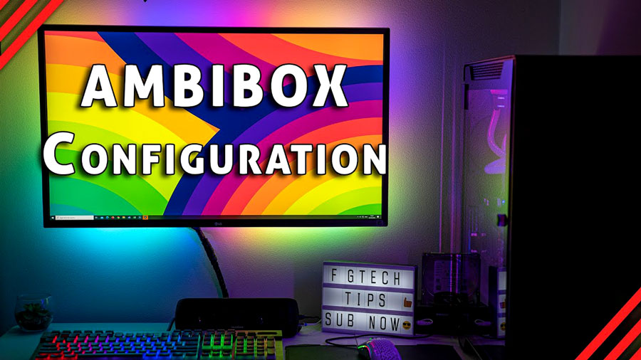 AMBIENT LIGHTING LED RGB STRIP KIT WITH AMBIBOX CONTROL - 5M