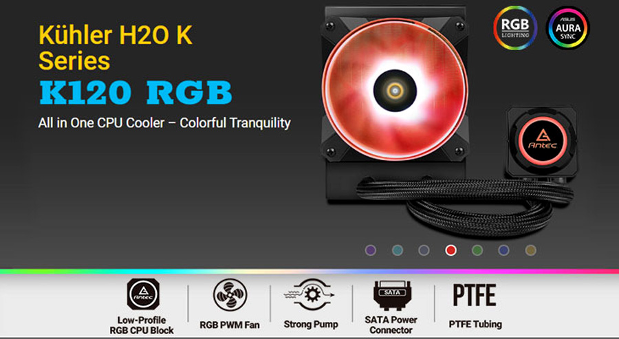 ANTEC KUHLER H20 -K120 RGB ALL IN ONE LIQUID COOLER