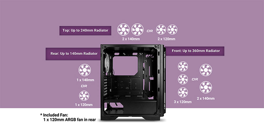 ANTEC NX400 MID TOWER ARGB FRONT PANEL GAMING CASE