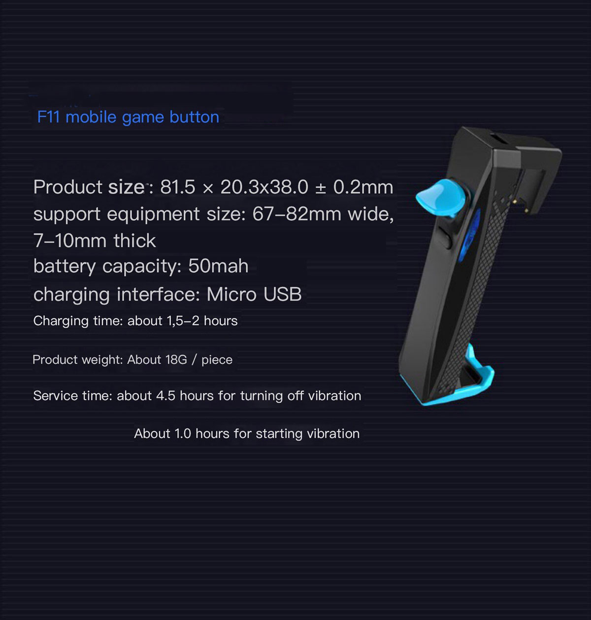 AULA TARANTULA F11 SHOOTER BUTTON FIRE STICK FOR PUBG MOBILE GAME CONTROLLER GAMEPAD FOR IOS/ANDROID