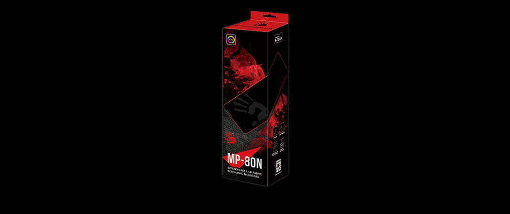 BLOODY MP-80N EXTENDED ROLL-UP-FABRIC RGB GAMING MOUSE PAD (80*31*4MM)