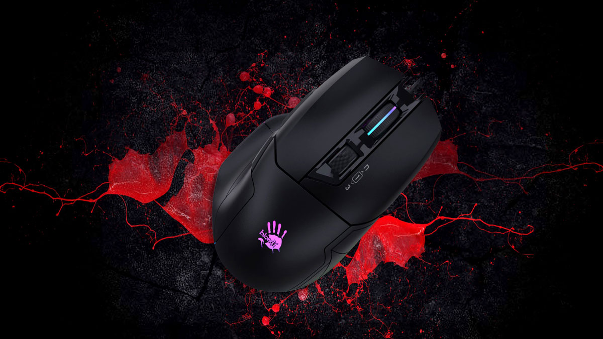 BLOODY W70 MAX RGB EXTRA FIRE GAMING MOUSE ADVANCED PRECISION - 10000 CPI (ACTIVATED ULTRACORE 3&4) BLACK