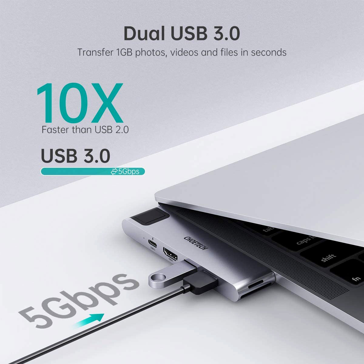 CHOETECH HUB -M24 7 IN 1 USB-C MULTIPORT ADAPTER