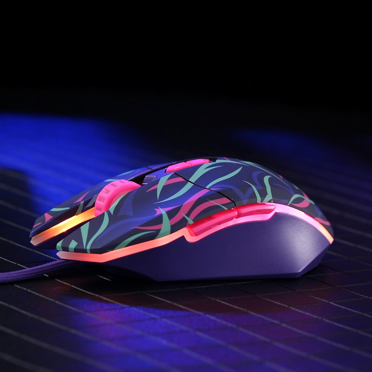 DAREU WRANGLER EM910 KBS LIGHT GAMING MOUSE - THORNS PURPLE