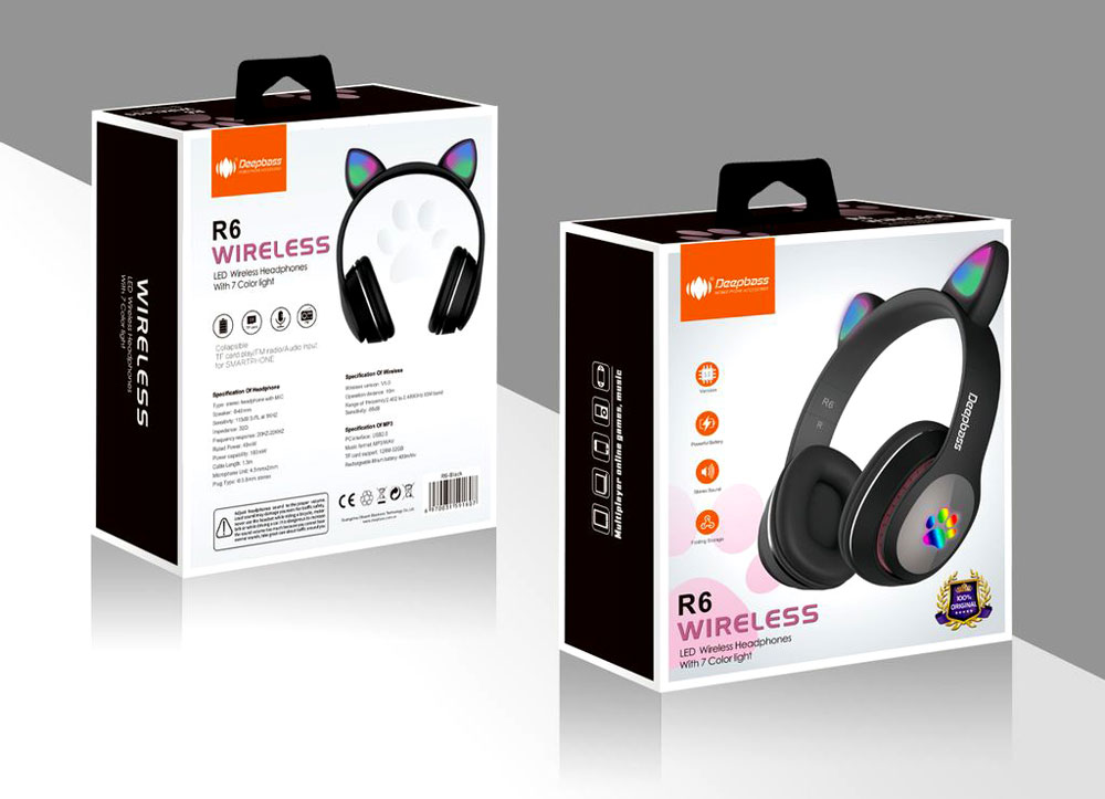 DEEPBASS R6 BLUETOOTH LED HEADPHONE