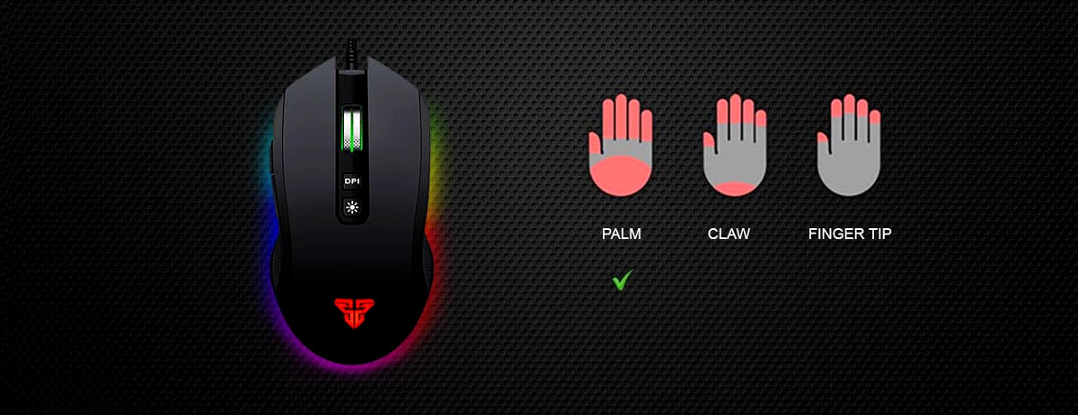 FANTECH X5S ZEUS RGB MACRO PRO GAMING MOUSE ( 4800 DPI ) -10MILLION CLICKS LIFETIME 1.8MM NYLON BRAIDED CABLE METAL ALUMINUM ROLLER