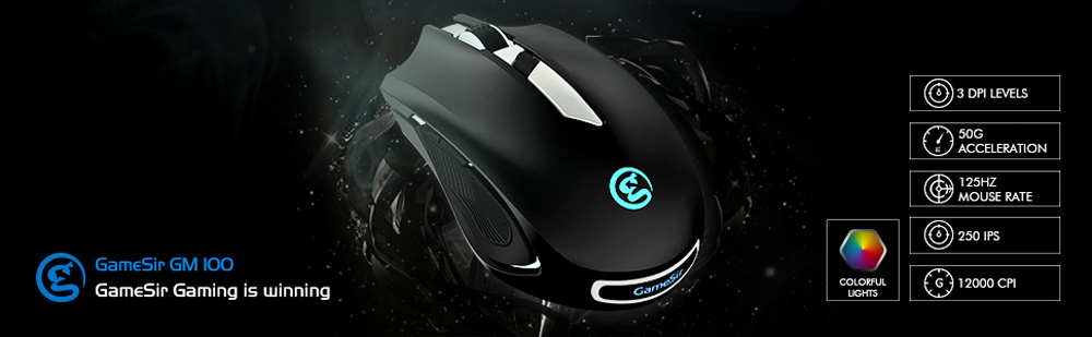 GAMESIR GM100  E-SPORTS RGB GAMING MOUSE