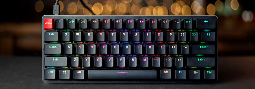 GLORIOUS GMMK COMPACT MODULAR MECHANICAL KEYBOARD - BLACK