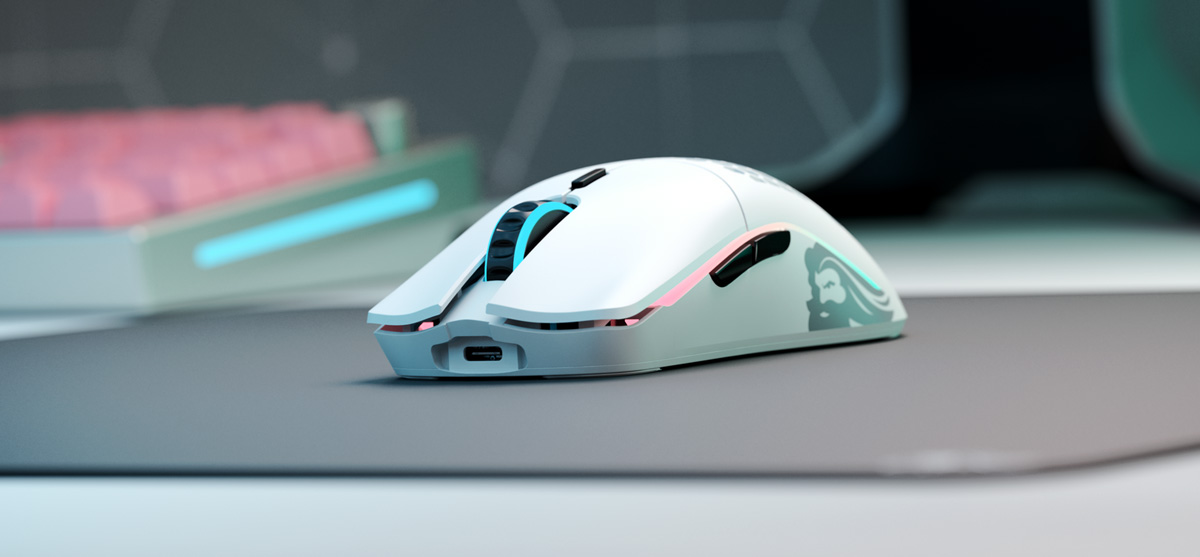 GLORIOUS MODEL O WIRELESS GAMING MOUSE  - MATTE WHITE