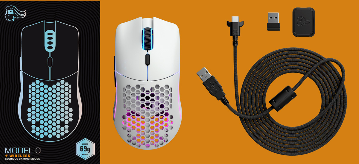 GLORIOUS MODEL O WIRELESS GAMING MOUSE  - MATTE WHITE