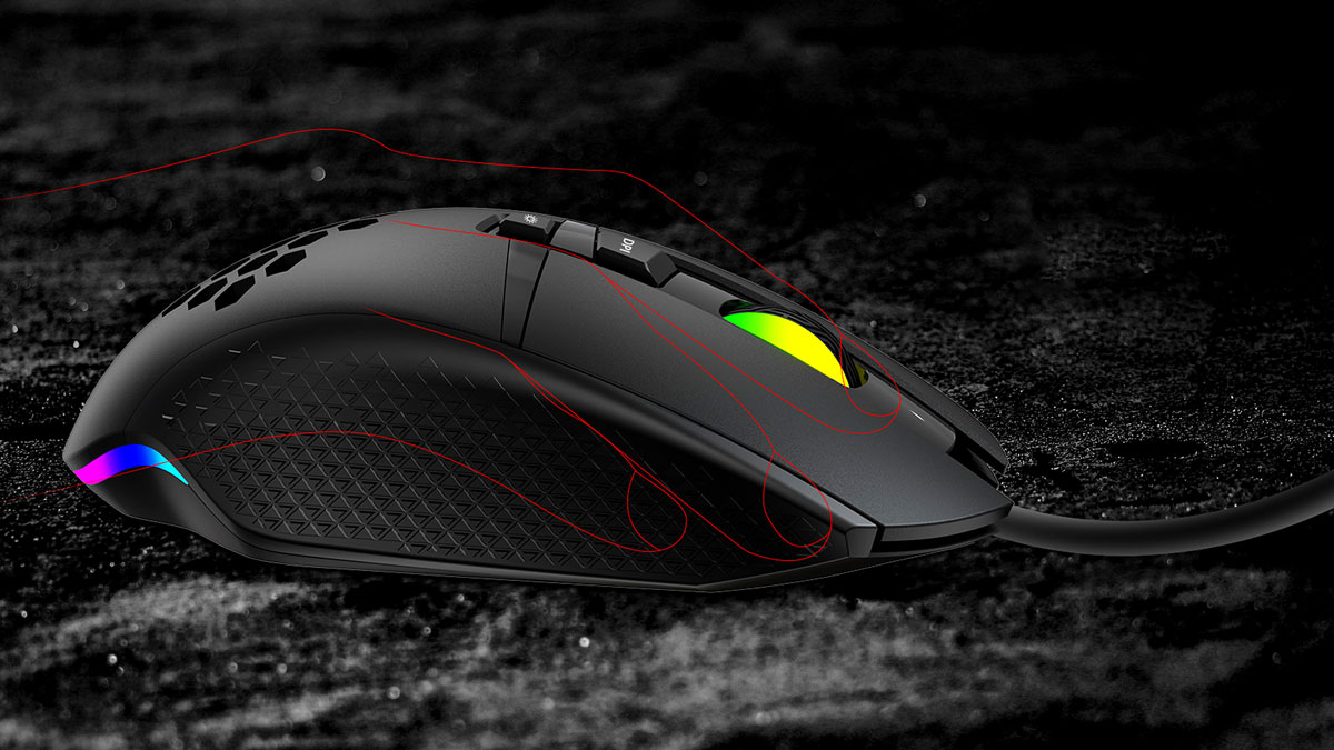 HAVIT GAME NOTE MS1022 RGB BACKLIT GAMING MOUSE ( 3200 DPI )