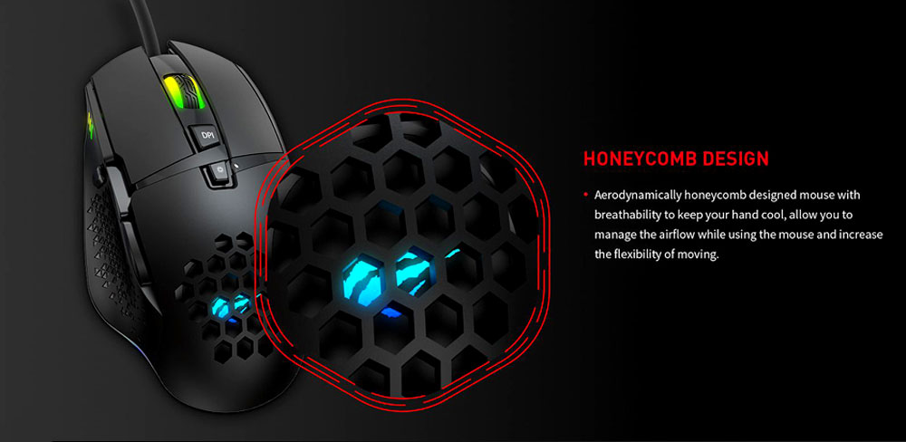 HAVIT GAME NOTE MS1022 RGB BACKLIT GAMING MOUSE ( 3200 DPI )