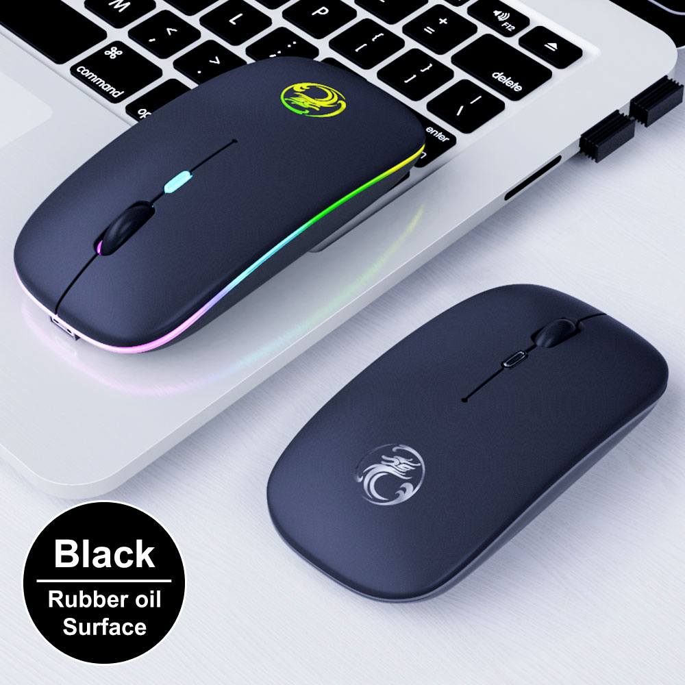 IMICE E-1300 LUMINOUS WIRELESS MOUSE 1600 DPI BLACK
