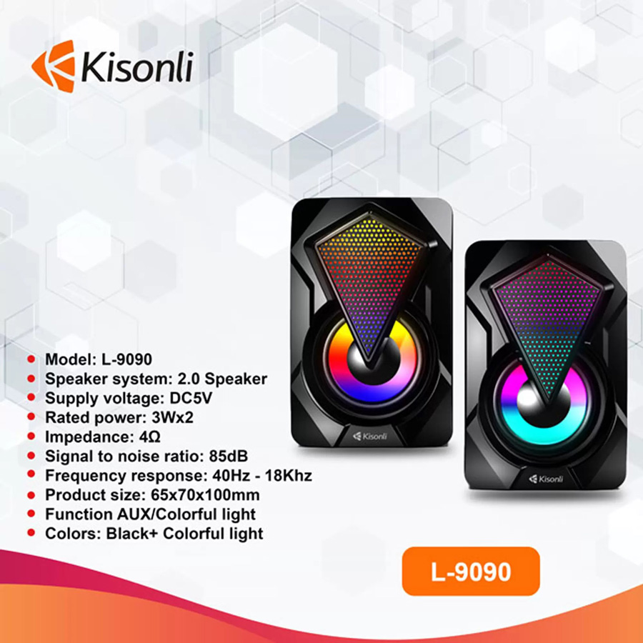 KISONLI L-9090 MUSIC MOBILE SPEAKER COLORFUL BREATHING LIGHTS