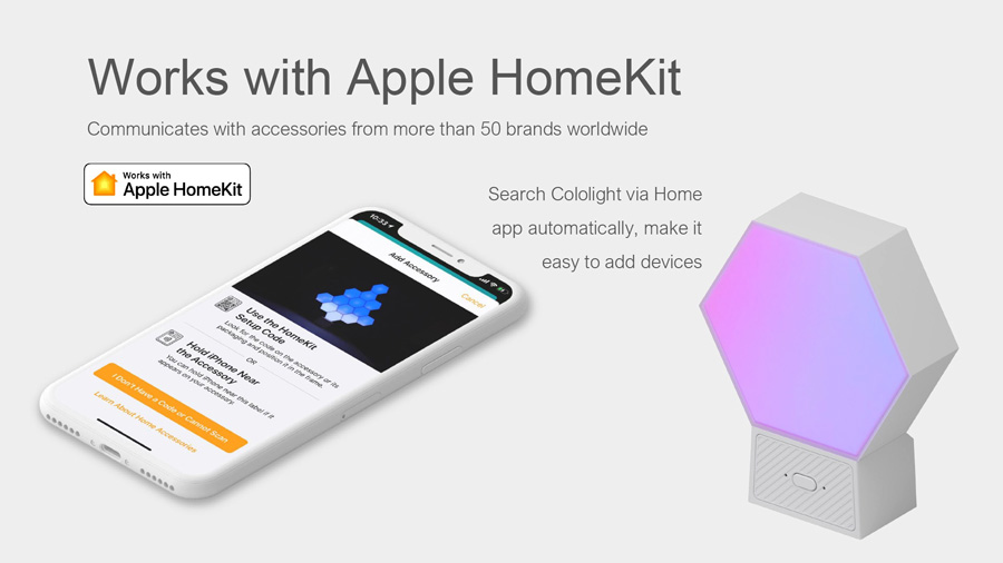 LIFESMART COLOLIGHT PLUS LS167 LIGHT HEXAGON 1PCS WORKS WITH APPLE HOMEKIT - AMAZON ALEXA - GOOGLE ASSISTANT WIFI