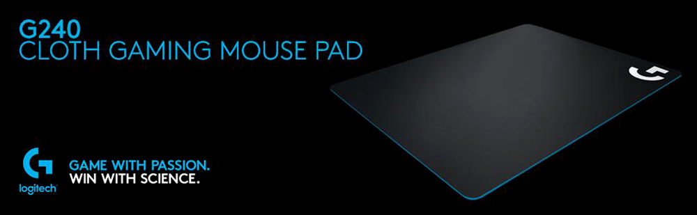 LOGITECH G240 CLOTH GAMING MOUSE PAD (34*28CM*1MM)