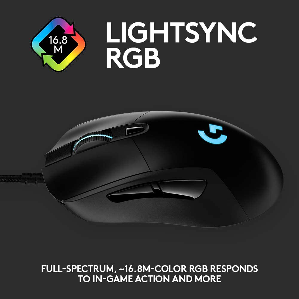 LOGITECH G403 HERO RGB GAMING MOUSE ( 25,600 DPI ) 25K SENSOR IS OUR MOST ACCURATE GAMING