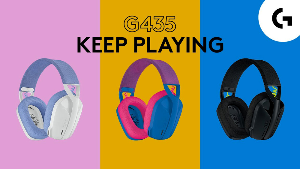LOGITECH G435 LIGHTSPEED ULTRA-LIGHT WIRELESS BLUETOOTH GAMING HEADSET