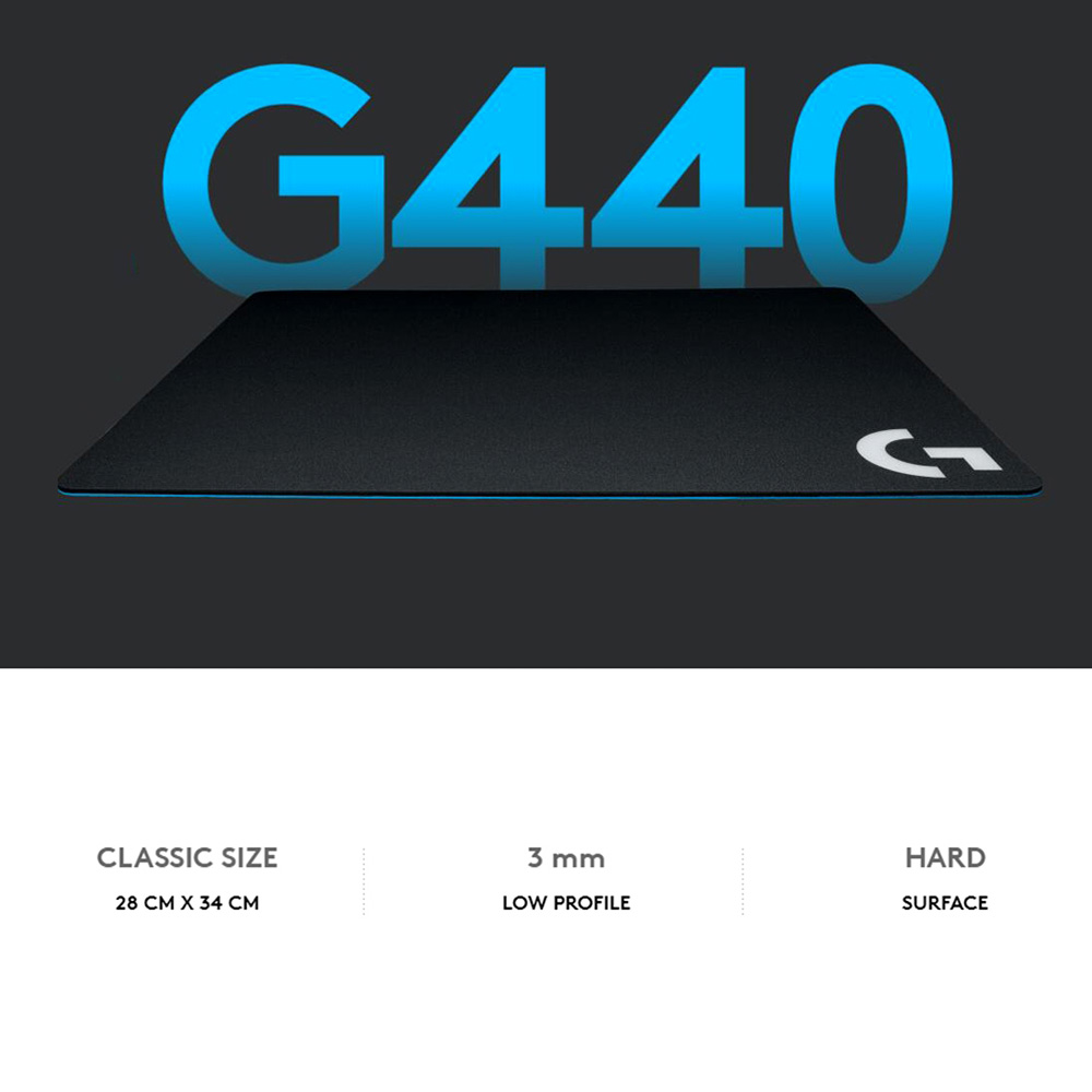 LOGITECH G440 HARD SURFACE GAMING MOUSE PAD (34*28CM*3MM)