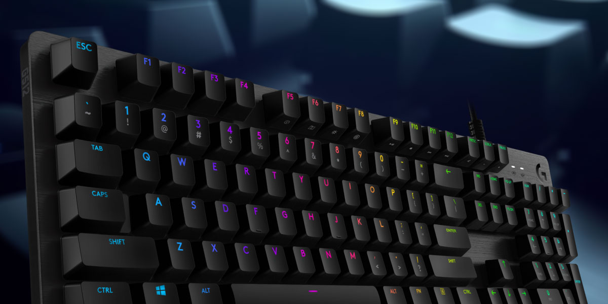 LOGITECH G512 CARBON RGB MECHANICAL GAMING KEYBOARD ( BLUE CLICKY )