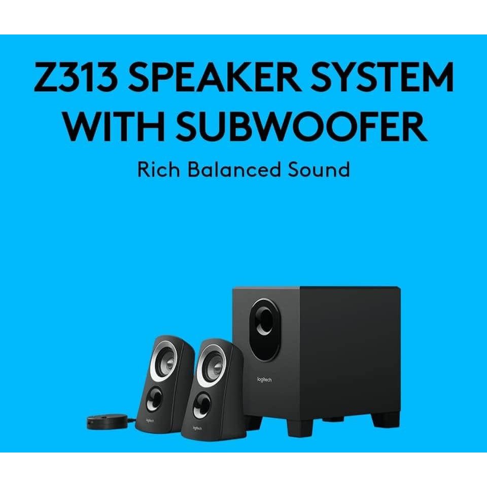 LOGITECH Z313 COMPUTER SPEAKER SYSTEM WITH SUBWOOFER