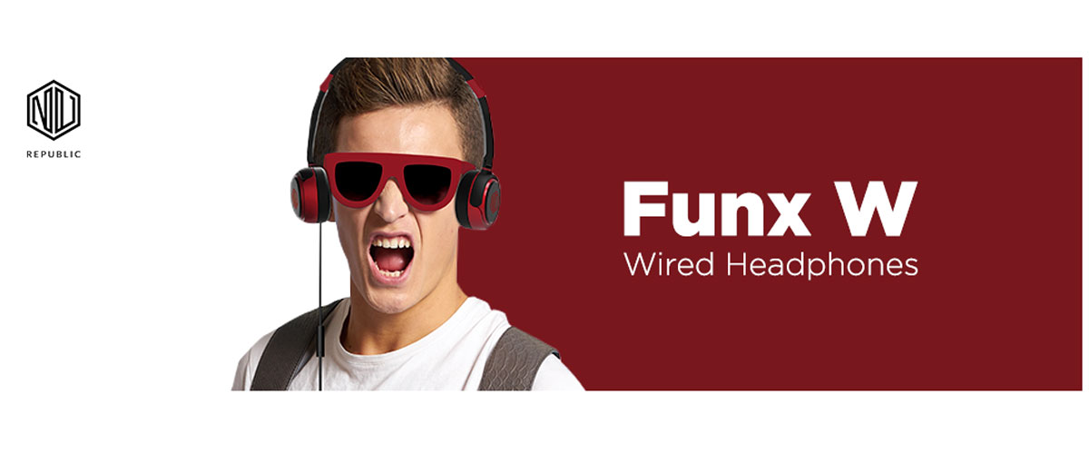 NU REPUBLIC FUNX-W 3.5 MM WIRED HEADPHONE