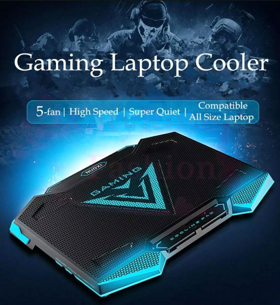 NUOXI LAPTOP COOLING PAD 5 FANS