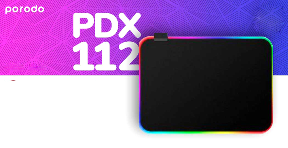 PORODO PDX112 RGB GAMING MOUSE PAD (36*26CM*3MM)
