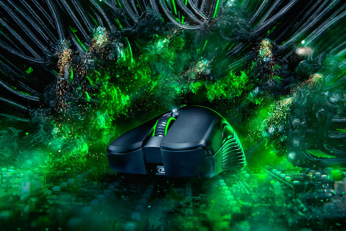 RAZER MAMBA WIRELESS GAMING MOUSE 50 HOURS OF BATTERY LIFE ADAPTIVE FREQUENCY TECHNOLOGY (AFT) 5G ADVANCED OPTICAL SENSOR