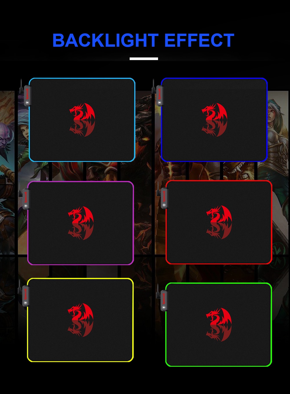 REDRAGON PLUTO P026 RGB (33*26*3MM) GAMING MOUSE PAD SOFT MATT WITH NONSLIP BASE