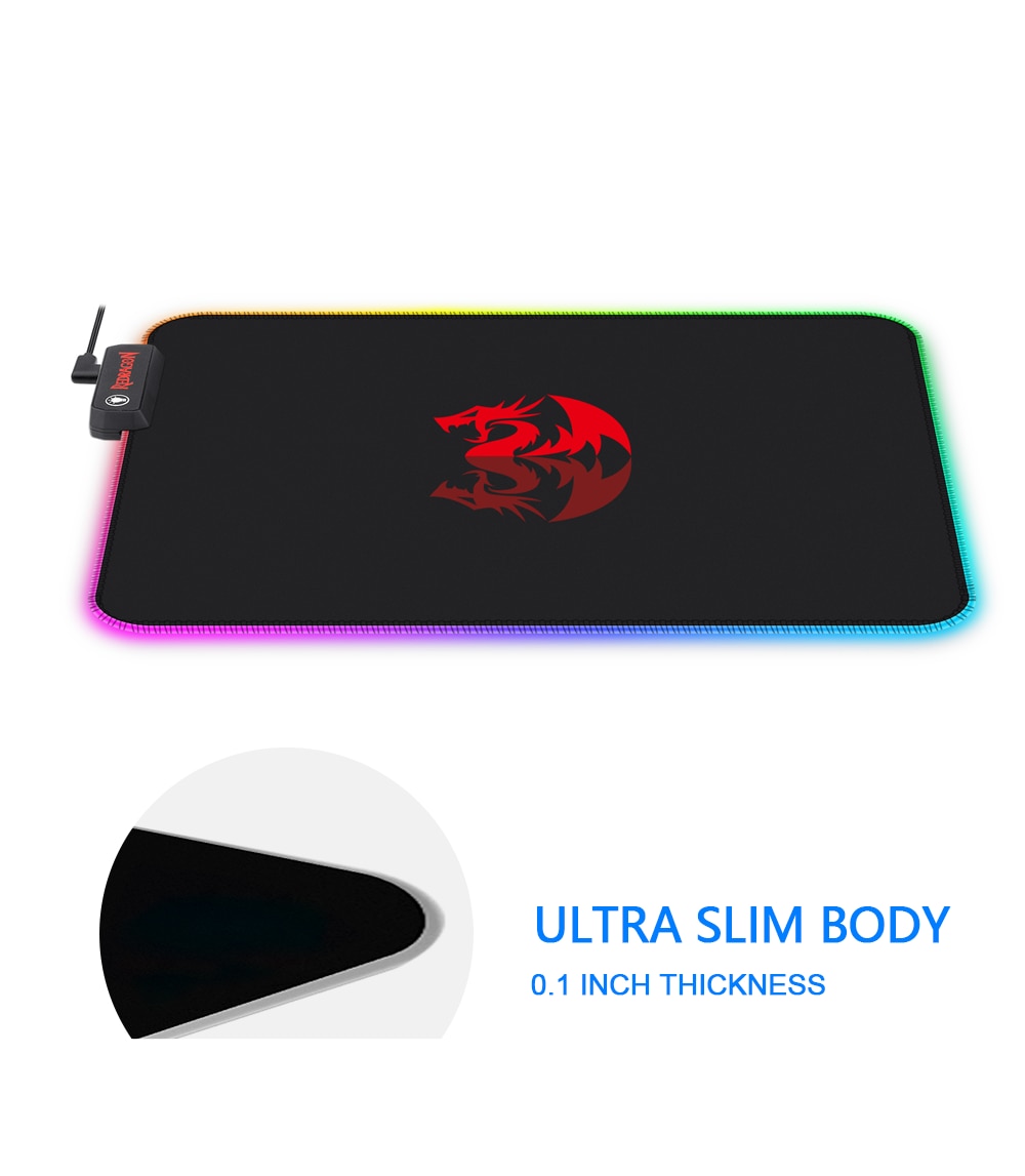 REDRAGON PLUTO P026 RGB (33*26*3MM) GAMING MOUSE PAD SOFT MATT WITH NONSLIP BASE
