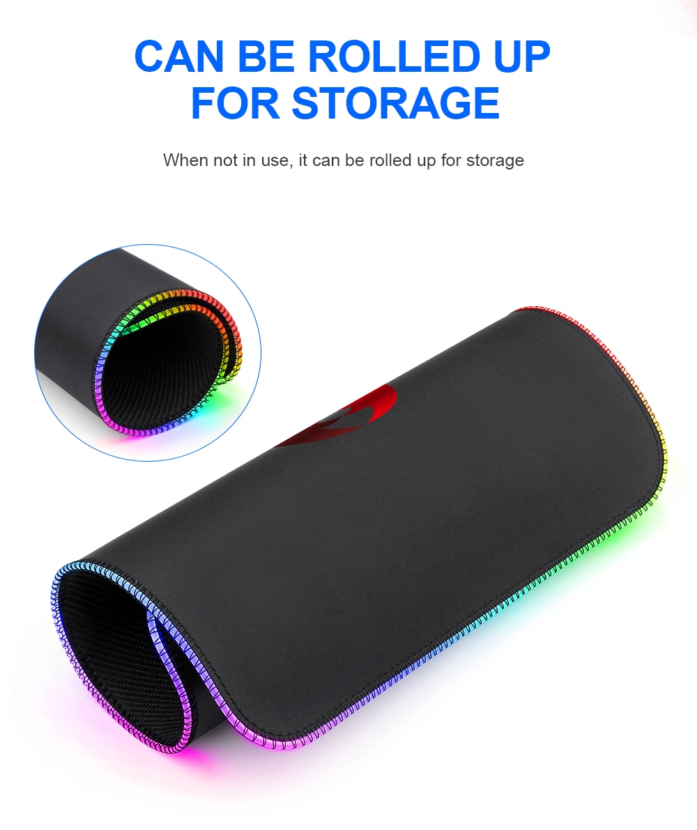REDRAGON PLUTO P026 RGB (33*26*3MM) GAMING MOUSE PAD SOFT MATT WITH NONSLIP BASE