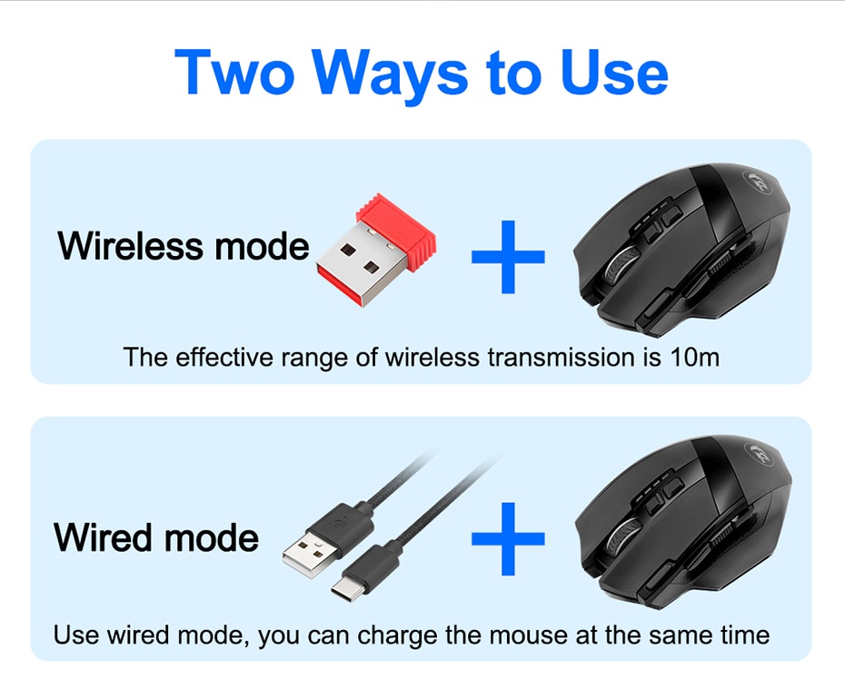 REDRAGON SNIPER PRO M801P WIRED AND WIRELESS RGB GAMING MOUSE