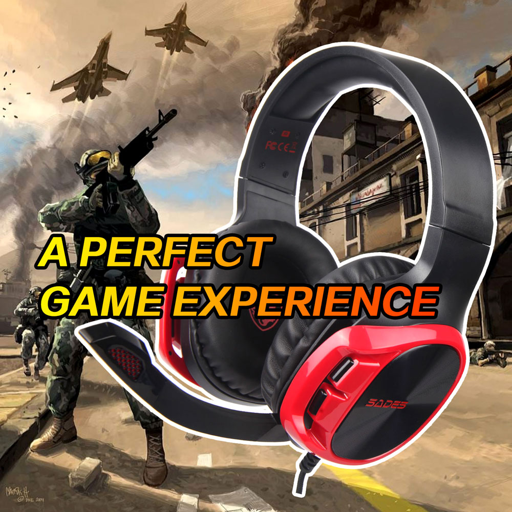 SADES R17 DEEP SOUND 3.5MM GAMING HEADSET - RED