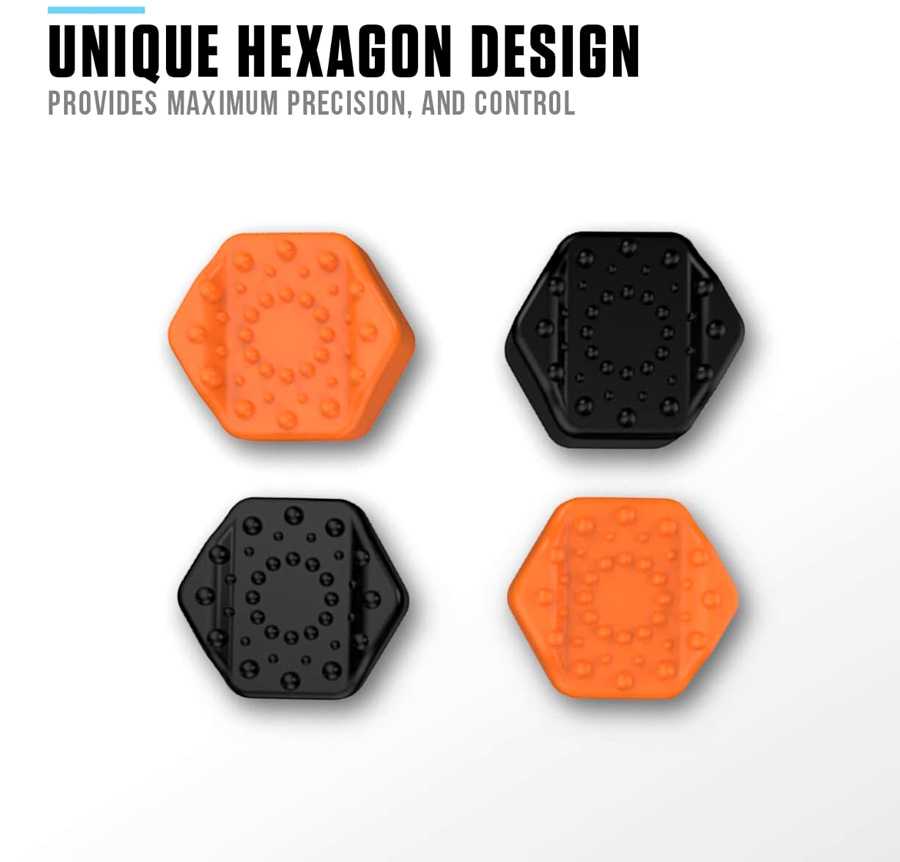 SPARKFOX PRO-HEX THUMB GRIPS FOR OFFICIAL PLAYSTATION 4 CONTROLLERS - 4 PACK