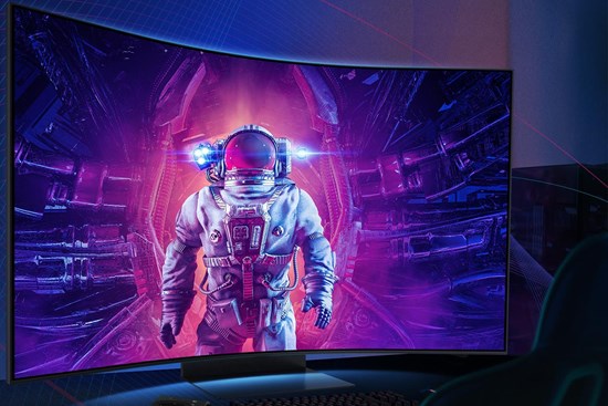 SAMSUNG Odyssey Ark 55\" Curved 1000R 4K UHD 165Hz 1ms HDR10 Quantum Mini-LED Multi View,