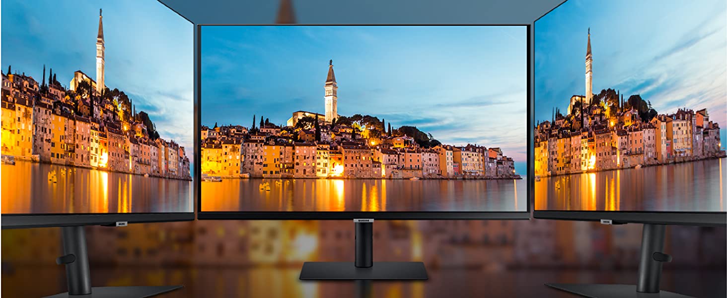 SAMSUNG 27” S8 IPS 4K UHD HDR10 Intelligent Eye Care Adjustable Stand w/ USB C - Black