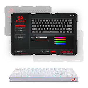 Redragon K530 RGB 61 Keys USB-C & Bluetooth for PC, Laptop, Cell Phone - White