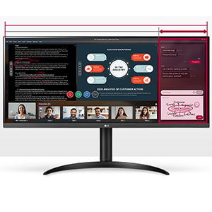 LG 34WP550-B 34\" UltraWide IPS HDR10 AMD FreeSync 3-side Virtually Borderless Design - Black