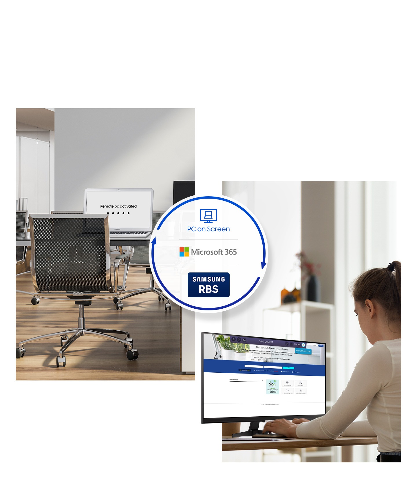 SAMSUNG 43\" M70 4K UHD HDR10 Do-It-All Smart Monitor & Streaming TV Built In Speakers & Remote