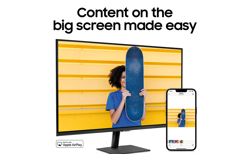SAMSUNG 32\" M5 Full HD Smart Monitor w/ Speakers Remote 1 Billion Color Smart TV apps Samsung TV Plus & Dex