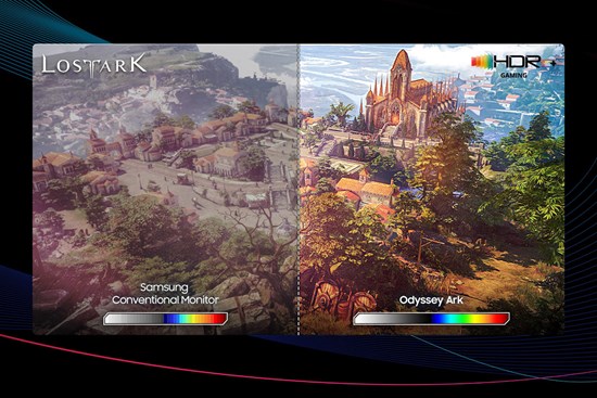SAMSUNG Odyssey Ark 55\" Curved 1000R 4K UHD 165Hz 1ms HDR10 Quantum Mini-LED Multi View,